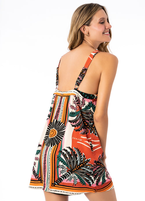 Hover image -  Maaji Eclectic Palms Rosie Short Dress