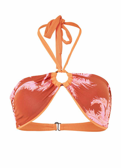 Thumbnail - Maaji Vibrant Orange Jill Ring Bandeau Bikini Top - 8