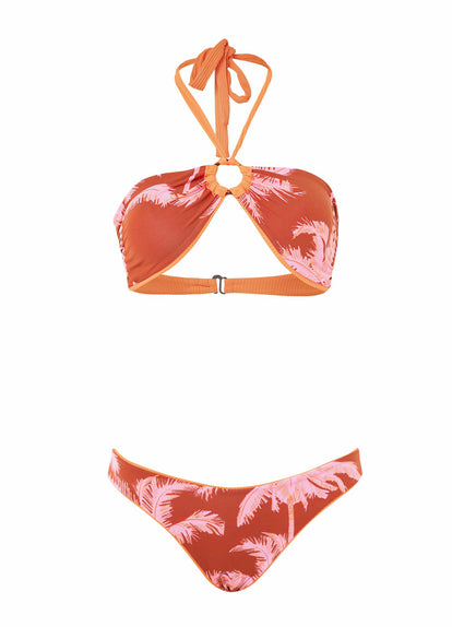 Thumbnail - Maaji Vibrant Orange Jill Ring Bandeau Bikini Top - 10