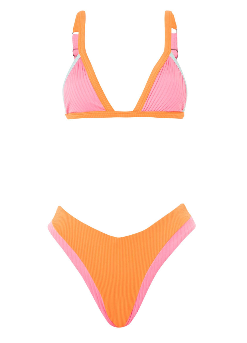 Maaji Sea Pink Sierra Fixed Triangle Bikini Top