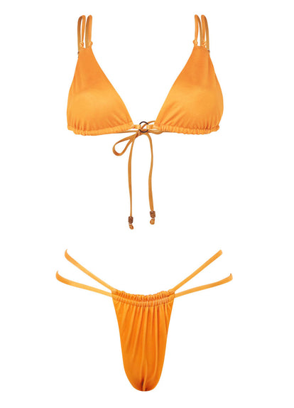 Thumbnail - Maaji Tangerine Brenda Sliding Triangle Bikini Top - 9