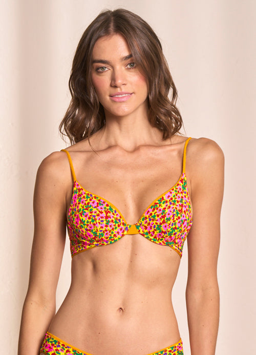 Hover image -  Top de bikini con aros delicado en dorado Sunset de Maaji