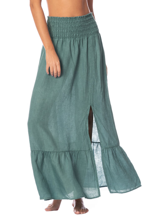 Hover image -  Maaji Eucalyptus Green Aubrey Long Skirt
