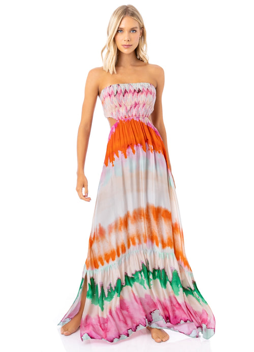 Main image -  Maaji Rainbow Dye Natasha Long Dress