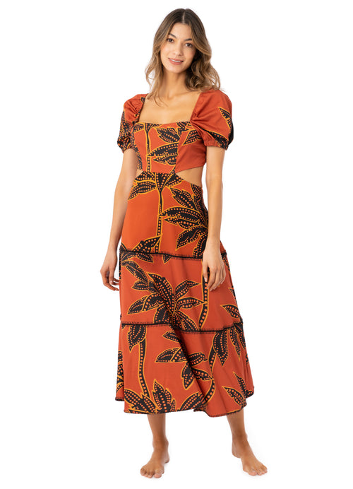 Main image -  Maaji Phoenix Palm Ruby Midi Dress