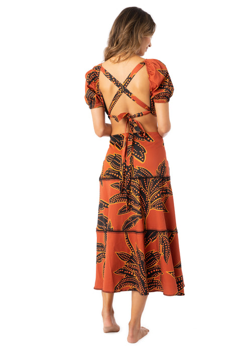 Hover image -  Maaji Phoenix Palm Ruby Midi Dress