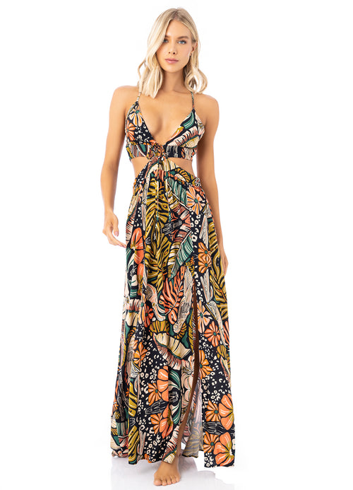 Main image -  Maaji Tropical Jaguar Lixxy Long Dress