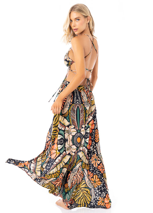 Hover image -  Maaji Tropical Jaguar Lixxy Long Dress