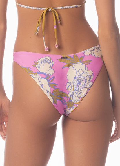 Thumbnail - Maaji Pink Fiore Splendour Regular Rise Thin Side Bikini Bottom - 5