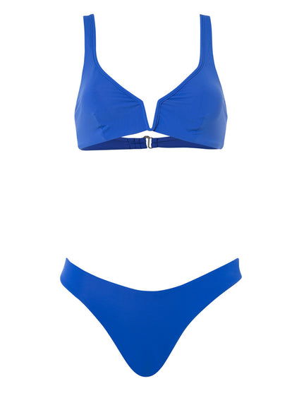 Thumbnail - Maaji Lapis Blue Victory V Wire Bralette Bikini Top - 8