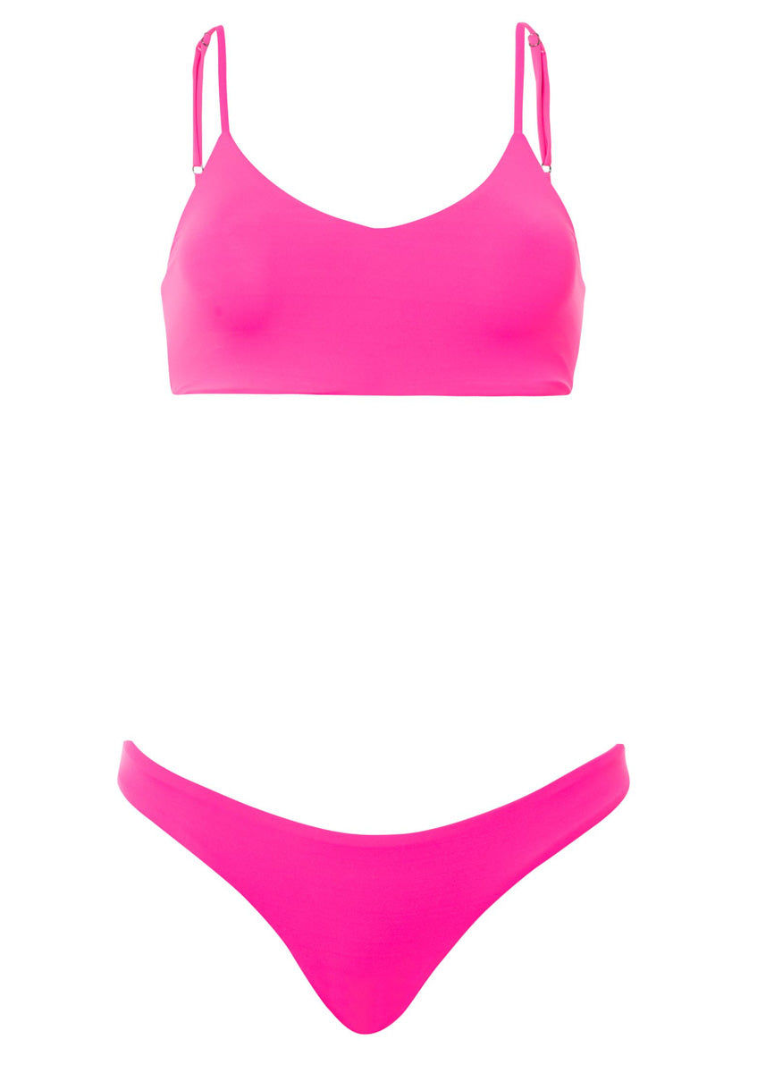 Maaji Radiant Pink Praia Sporty Bralette Bikini Top