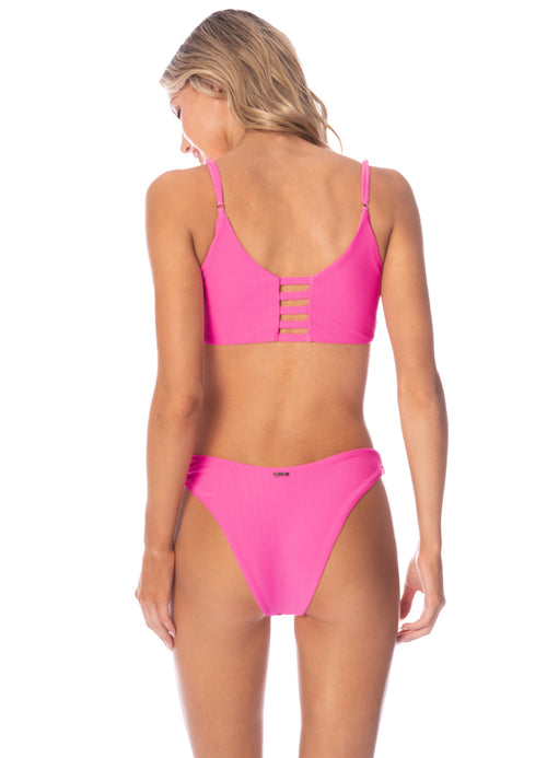 Main image -  Maaji Radiant Pink Splendour Regular Rise Thin Side Bikini Bottom