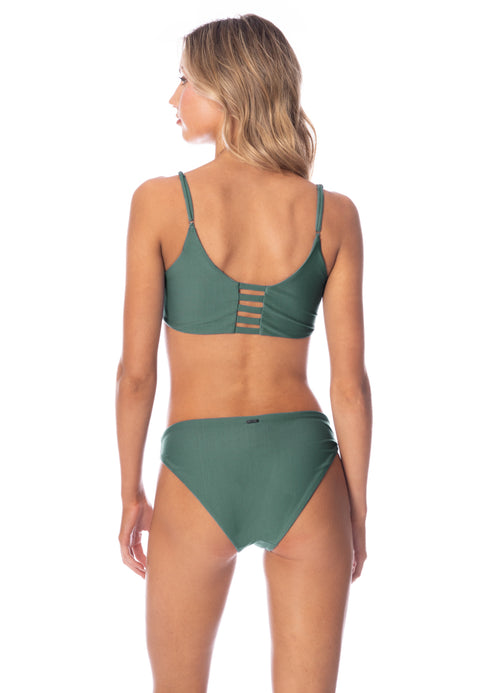 Main image -  Maaji Eucalyptus Green Splendour Regular Rise Thin Side Bikini Bottom