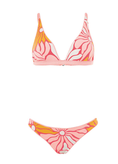 Thumbnail - Maaji Coral Salmon Ivy Fixed Triangle Bikini Top - 9
