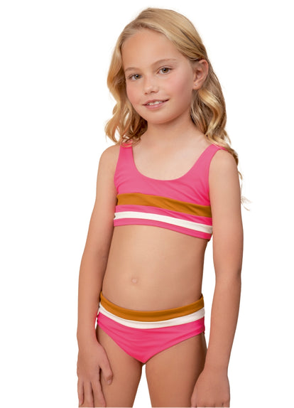  Conjunto de bikini para niña Maaji Radiant Pink Islandia