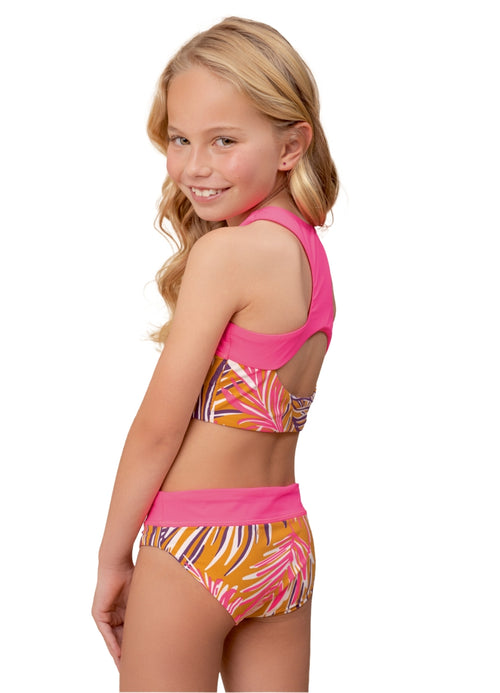 Hover image -  Conjunto de bikini para niña Maaji Caramel Foliage Poppy