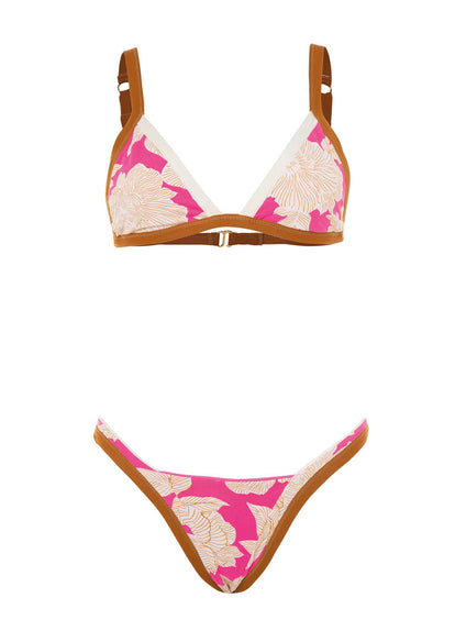 Maaji Radiant Pink Praia Sporty Bralette Bikini Top - SM / Pink