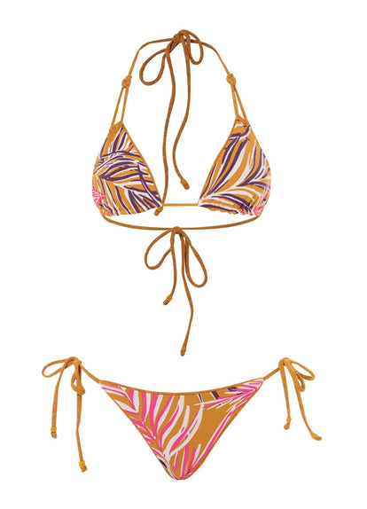 Thumbnail - Maaji Caramel Brown Nyla Sliding Triangle Bikini Top - 9