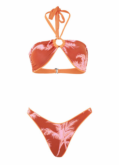 Thumbnail - Maaji Vibrant Orange Splendourous High Rise/High Leg Bikini Bottom - 9
