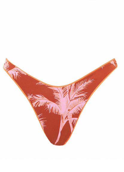 Thumbnail - Maaji Vibrant Orange Splendourous High Rise/High Leg Bikini Bottom - 7
