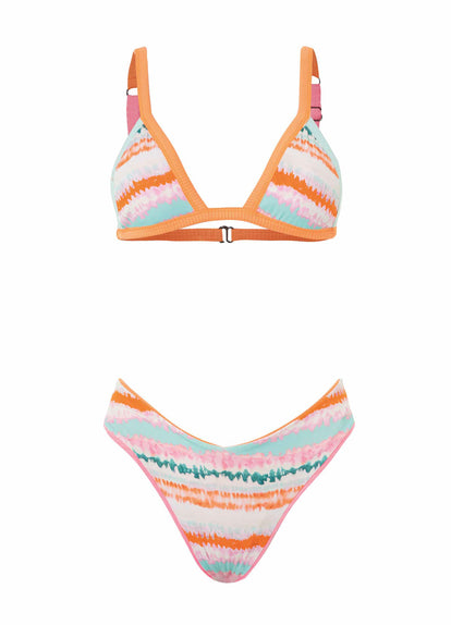 Thumbnail - Maaji Sea Pink Sierra Fixed Triangle Bikini Top - 10