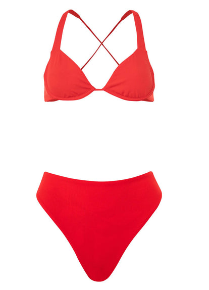 Thumbnail - Maaji Scarlet Red Caylee Unmolded Underwire Bikini Top - 10