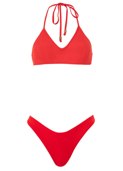 Thumbnail - Maaji Scarlet Red River Sporty Bralette Bikini Top - 10