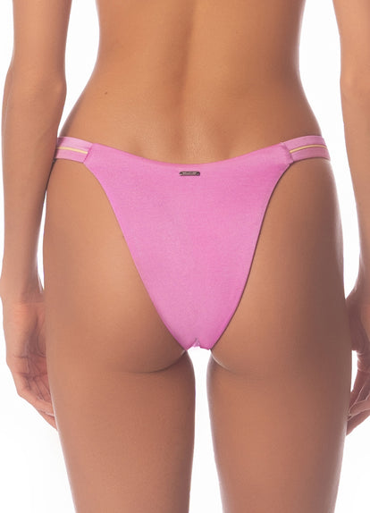Thumbnail - Maaji Fondant Pink Resplendor Regular Rise Thin Side Bikini Bottom - 5
