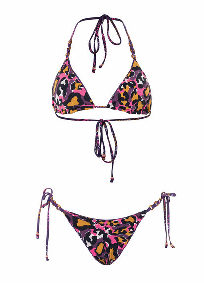 Thumbnail - Maaji Batik Floral Balmy Rings Sliding Triangle Bikini Top - 9