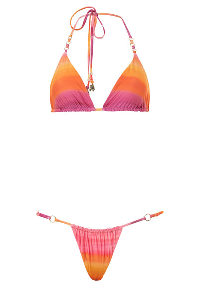 Thumbnail - Maaji Sunrise Dye Balmy Rings Sliding Triangle Bikini Top - 8