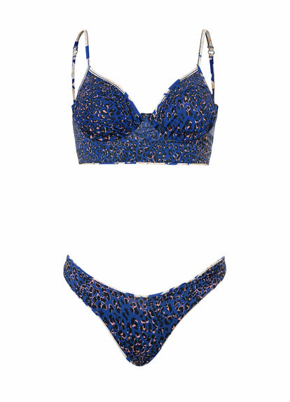 Thumbnail - Maaji Blue Bouquet Milany Underwire Bustier Bikini Top - 9