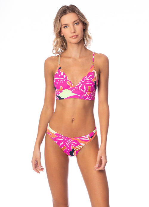 Main image -  Maaji Jungle Reef Copilot Long Line Triangle Bikini Top