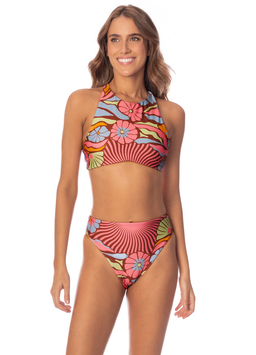 Main image -  Maaji Pattern Scope Gaby High Neck Bikini Top