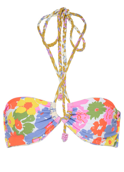 Thumbnail - Maaji Pink Fiore Lianna Strapless Bandeau Bikini Top - 11
