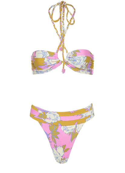 Thumbnail - Maaji Pink Fiore Lianna Strapless Bandeau Bikini Top - 10
