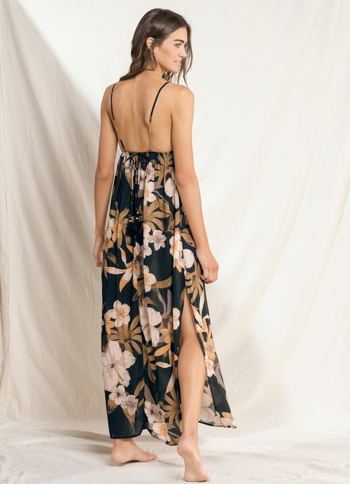 Hover image -  Maaji Aloha Khaki Long Dress