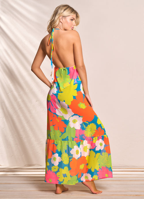 Hover image -  Maaji 90S Floral Lorelai Long Dress