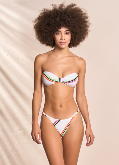 Maaji Pinstripe Amber Strapless Bandeau Bikini Top