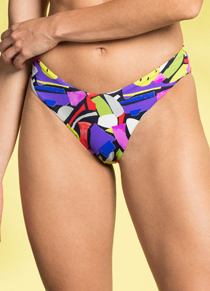 Maaji Smiledelic Journey Double V Bikini Bottom - XS / Multicolor /  Signature Cut