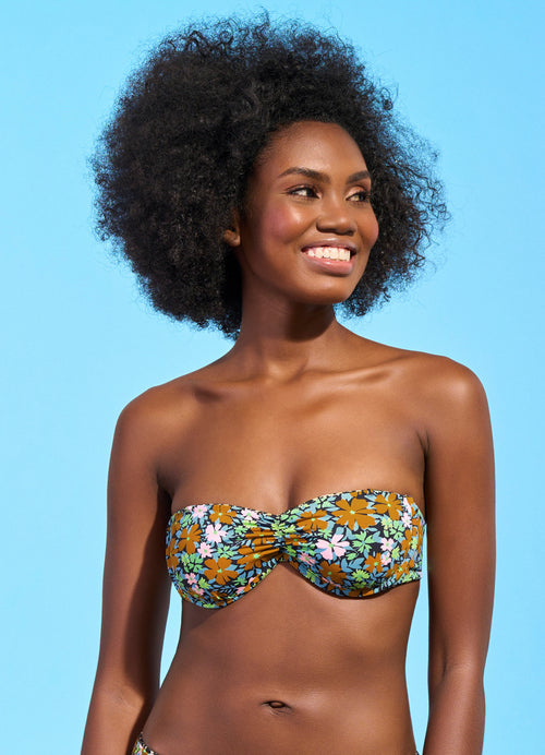 Hover image -  Maaji Chita Top de bikini palabra de honor con aros y ondas