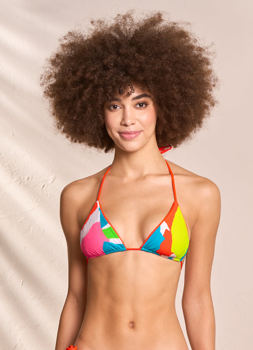 Hover image -  Maaji Fire Balmy Sliding Triangle Bikini Top