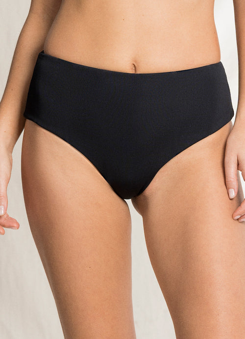 Alternative image -  Maaji Black Sapphire Venus Mid Rise Bikini Bottom