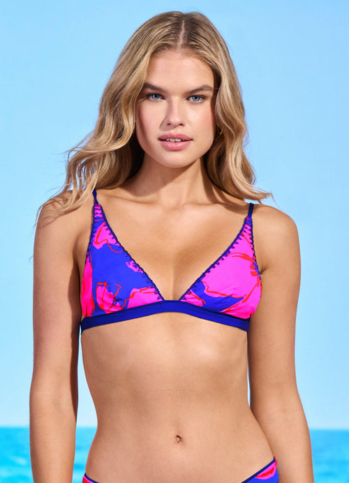 Hover image -  Top de bikini de triángulo fijo Ivy azul cobalto de Maaji